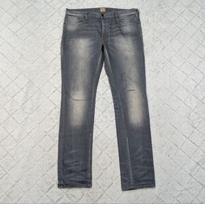 PRPS Jeans Mens 36x34 Gray Gremlin Slim Straight Taper Distressed Cotton 